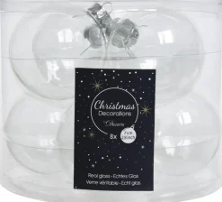 Decoris Kerstballen - 8 Stuks - Transparant - Glas - 7 Cm Cheap