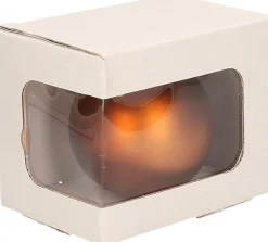 Bellatio Decorations Kerstspullen Opbergers^Kerstbal Verpakken 2X Doosjes Met Venster 12 X 9 X 10 Cm - Speciale/Luxe Kerstballen Verpakkingen/Opbergdoosjes