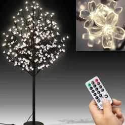 Monzana Kunstkerstbomen^Kerstbloesem, 220 Cm, 220 Led's, Kerstboom, Kerstversiering, Bloesem, Voor Binnen En Buiten