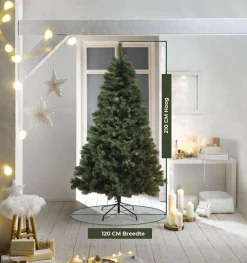 AG Store Kunstkerstbomen^Kerstboom Ag - Volle Boom - Kunstkerstboom 210Cm Hoog - 1160 Takken - Inclusief 1000 Leds- Kunstkerstbomen - Christmas Tree - Groot- Veel Takken - Donker Kerst - Decoratie