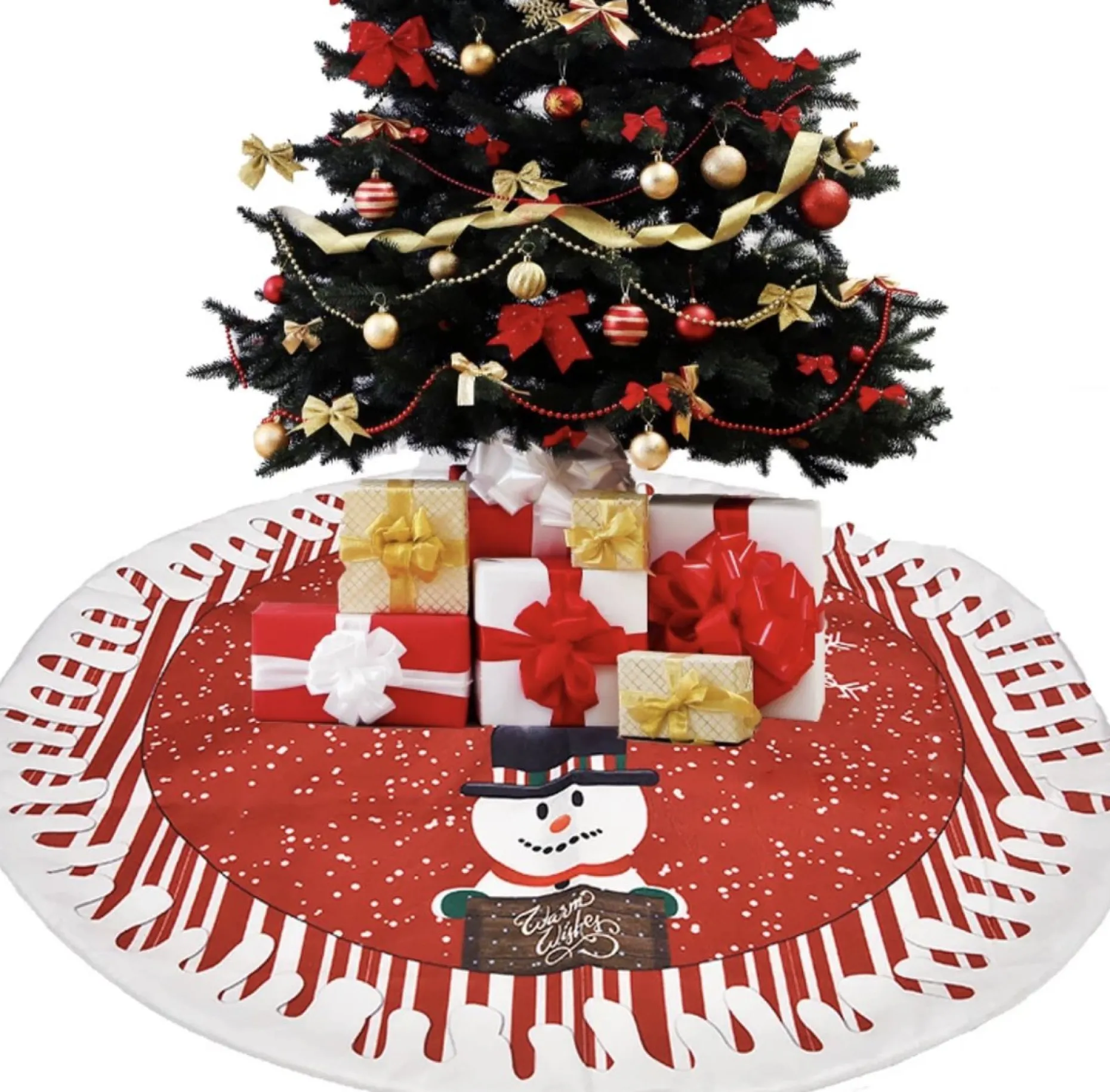 Without lemon Kerstboomstandaarden^Kerstboom Rok - Binnenhuis Decoratie - Kerst Decoratie Vloerkleed - s - Rond Kerstkleed - Onder Kerstboom - 80Cm