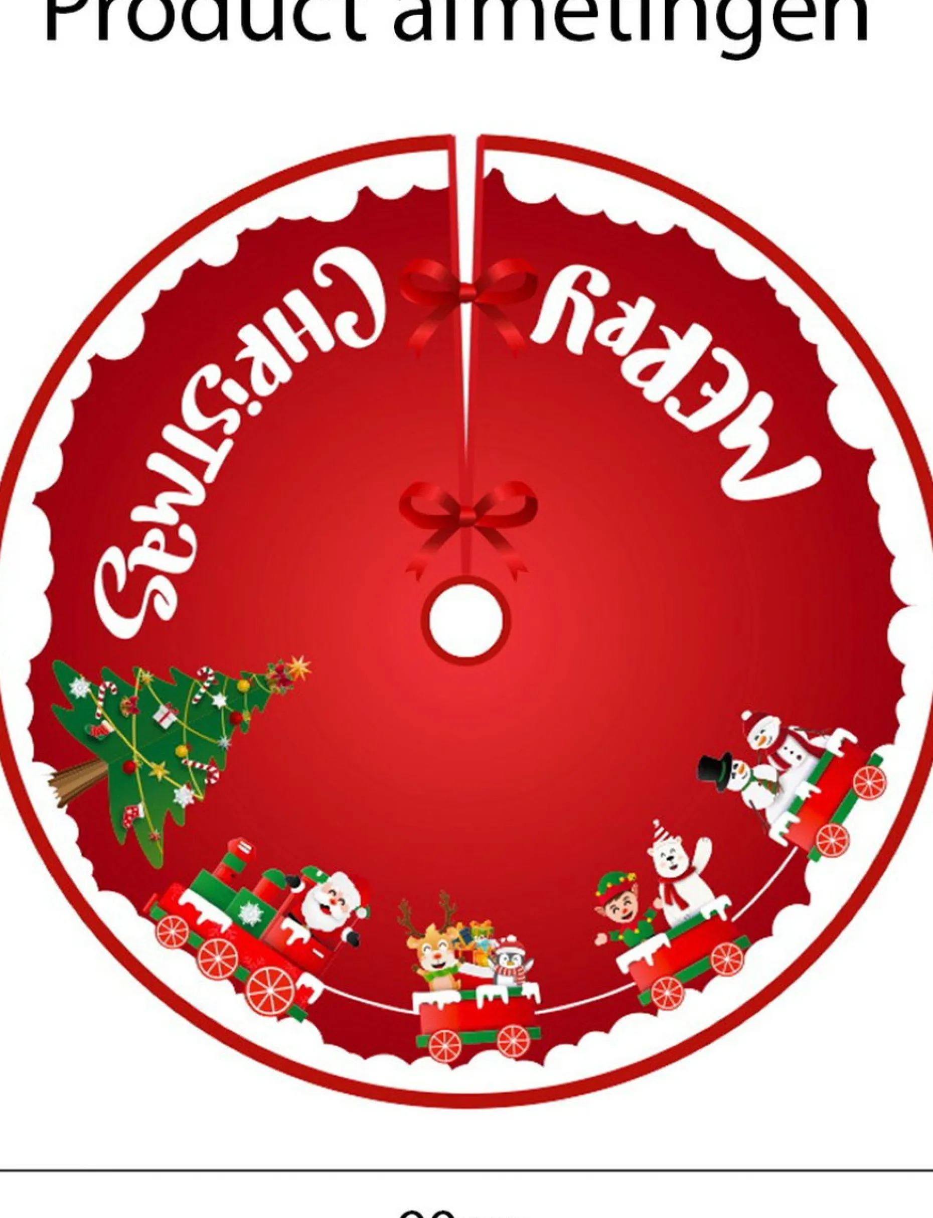 BTH Kerstboomstandaarden^Kerstboomrok Kerstkleed Kerstboomkleed Kerstversiering Kerstdecoratie Kleed Kerst Decoratie Merry Christmas Rood - 90Cm Rood, Merry Christmas