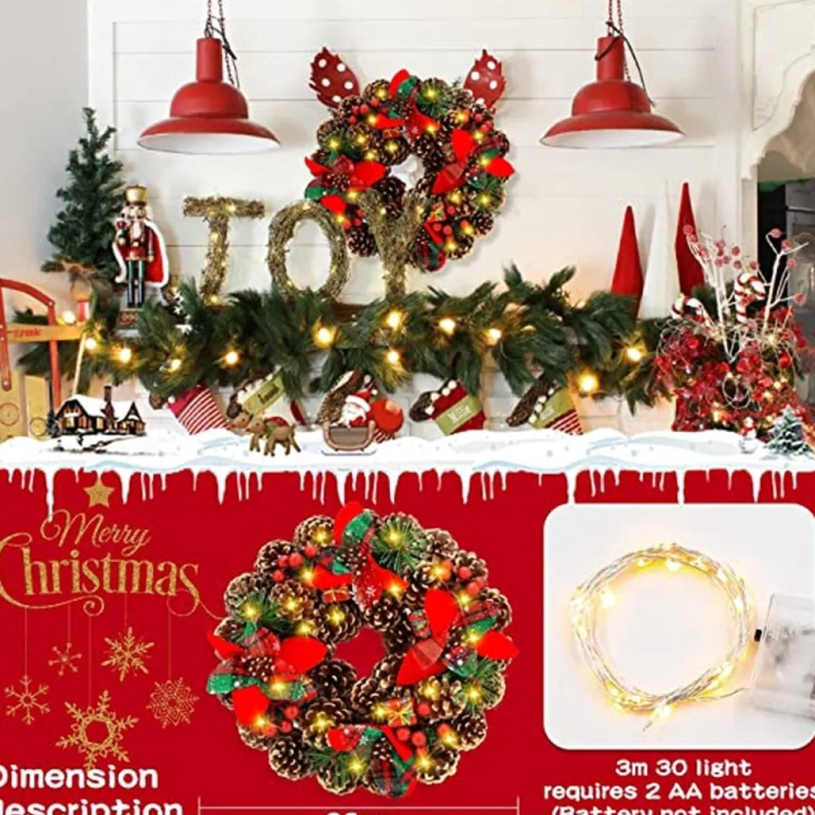 * Kerstkrans - Christmas Decoration Cheap