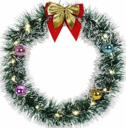 * Kerstkrans Led, Goud, 32 Cm, Kerstversiering, Deurkrans, Kerstdecoratie Best Sale