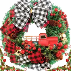 Selwo Kerstkrans Met Dennenappels, 28 Cm, Kerstkrans, Creatieve Kerstkrans, Kerstdecoratie Voor Deur, Huisdeur, Open Haard, Mu Sale