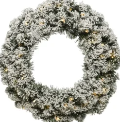 Lumineo Kerstkrans Met Sneeuw - 40 Led Lampjes - O 50Cm Shop