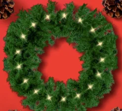 AYD Home Kerstkrans 91 Punten 40 Cm - Kerstkrans 40 Cm - Kerstkrans - Krans - Kerstversiering - Kerst Takken - Kerstboom - Kerstdecoratie Voor Binnen - Kerstdecoratie Voor Buiten - Kerst Cadeau Flash Sale
