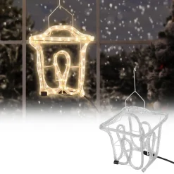 ecd-Germany Verlichte Kerstfiguren^Kerstlantaarn - Slangverlichting - 25Cm Hoog