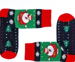 ‘Merkloos’’ Kerstsokken 41-47 "Kerstman Met Hele Dunne Benen Best