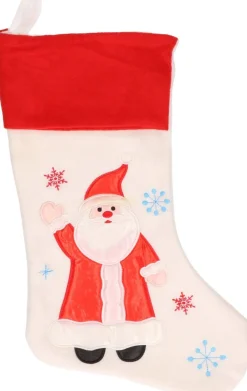 Merkloos Kerstsokken - 2X Stuks - Rood - H43 En H48 Cm - Kerstdecoratie Clearance