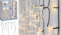 Merkloos Lichtgordijnen^Kerstverlichting - Ijspegel - Lichtgordijn - 6 Meter - Ijspegel - 180 Led's Voor Binnen & Buiten
