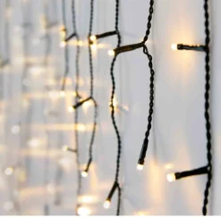 Merkloos Lichtgordijnen^Kerstverlichting - Ijspegel - Lichtgordijn - 6 Meter - Ijspegel - 180 Led's Voor Binnen & Buiten