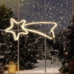 Ways Verlichte Kerstfiguren^Kerstverlichting - Kerst Bundel - 3D Rendier Met Slee 2 Meter & Kerst Ster 144 Led's