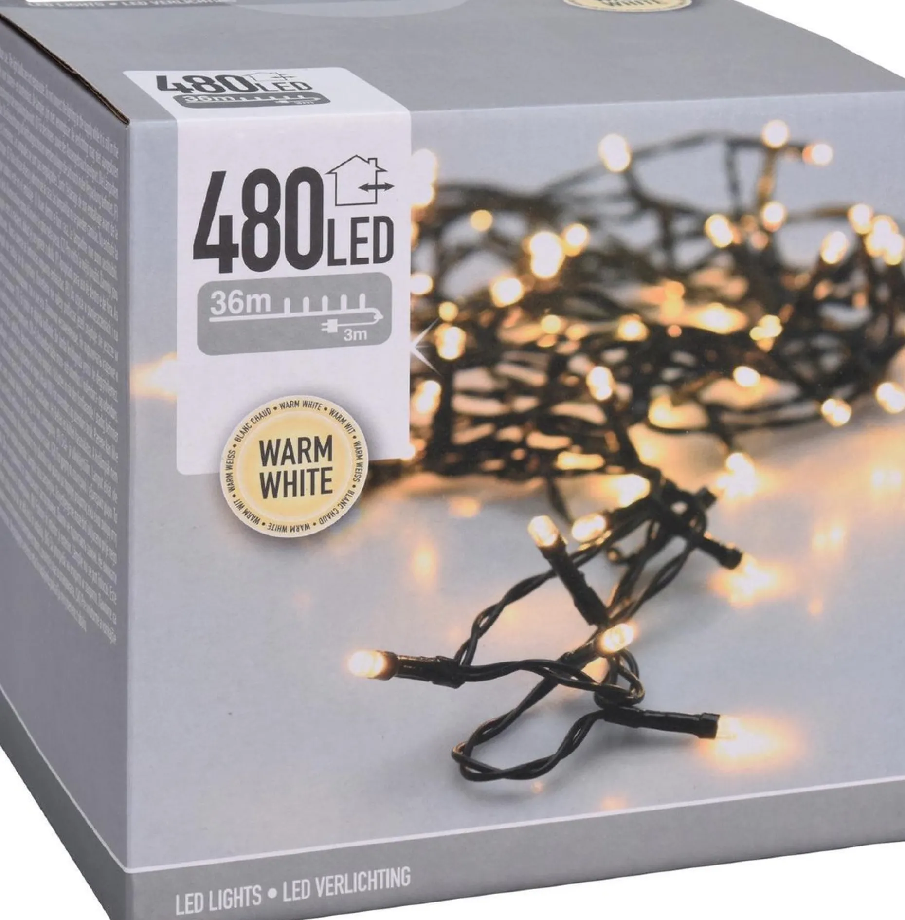 Merkloos Kerstboomverlichting^Kerstverlichting - 480 Led's - 36 Meter