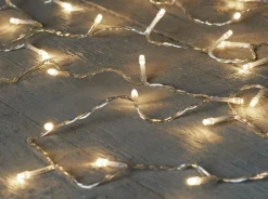 Anna's Collection Kerstlichtsnoeren^Kerstverlichting Met Timer 20 Warm Witte Lampjes Op Batterijen - Lichtsnoer Transparant Met 20 Leds