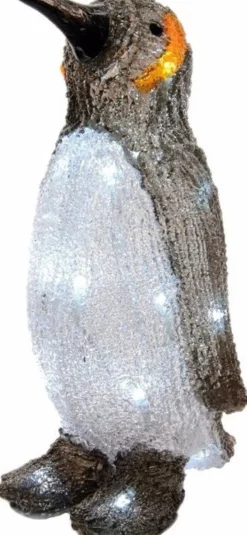 Lumineo Verlichte Kerstfiguren^Kerstverlichting Pinguin Met Led Licht 33 Cm