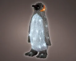 Lumineo Verlichte Kerstfiguren^Kerstverlichting Pinguin Met Led Licht 33 Cm