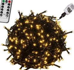 Trend24 Kerstlichtsnoeren^Kerstverlichting - Sfeerverlichting - Kerstverlichting Buiten - Kerstverlichting Binnen - Kerstversiering - Feestverlichting - Lichtsnoer - Lichtsnoer Buiten - Voor Binnen En Buiten - Met Afstandsbediening - 20 M - Warm Wit