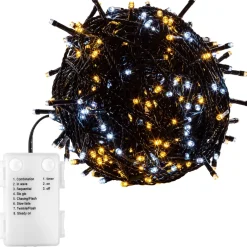 Trend24 Kerstlichtsnoeren^Kerstverlichting - Sfeerverlichting - Kerstverlichting Buiten - Kerstverlichting Binnen - Kerstversiering - Feestverlichting - Lichtsnoer - Lichtsnoer Buiten - Voor Binnen En Buiten - Op Batterij - 20 M - Warm Koud