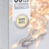 Merkloos Kerstboomverlichting^Kerstverlichting Transparant Snoer Met 80 Warm Witte Lampjes - 6 Meter - Kerstlampjes/Kerstlichtjes - Binnen/Buiten