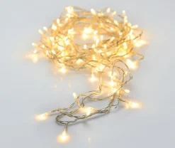 Merkloos Kerstboomverlichting^Kerstverlichting Transparant Snoer Met 80 Warm Witte Lampjes - 6 Meter - Kerstlampjes/Kerstlichtjes - Binnen/Buiten
