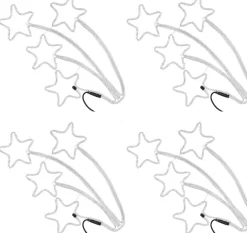 Ways Verlichte Kerstfiguren^Kerstverlichting - Vallende Sterren - 4 Stuks - 216 Led's