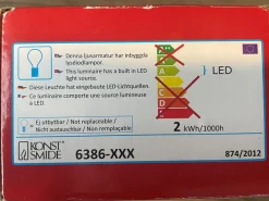 Konst Smide Kerstlichtsnoeren^Konstsmide - 6386-102 Kerstverlichting (Motief) Druppel - Binnenin Led Met Netvoeding (Monochroom) - Warm Wit - Verlichte Lengte