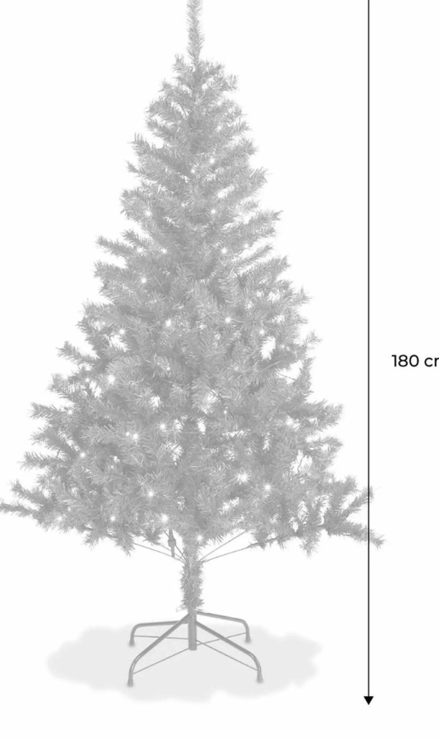 Aliceu0027s Garden Kunstkerstbomen^Kunstkerstboom - 180 Cm - Verlichting En Voet Inbegrepen