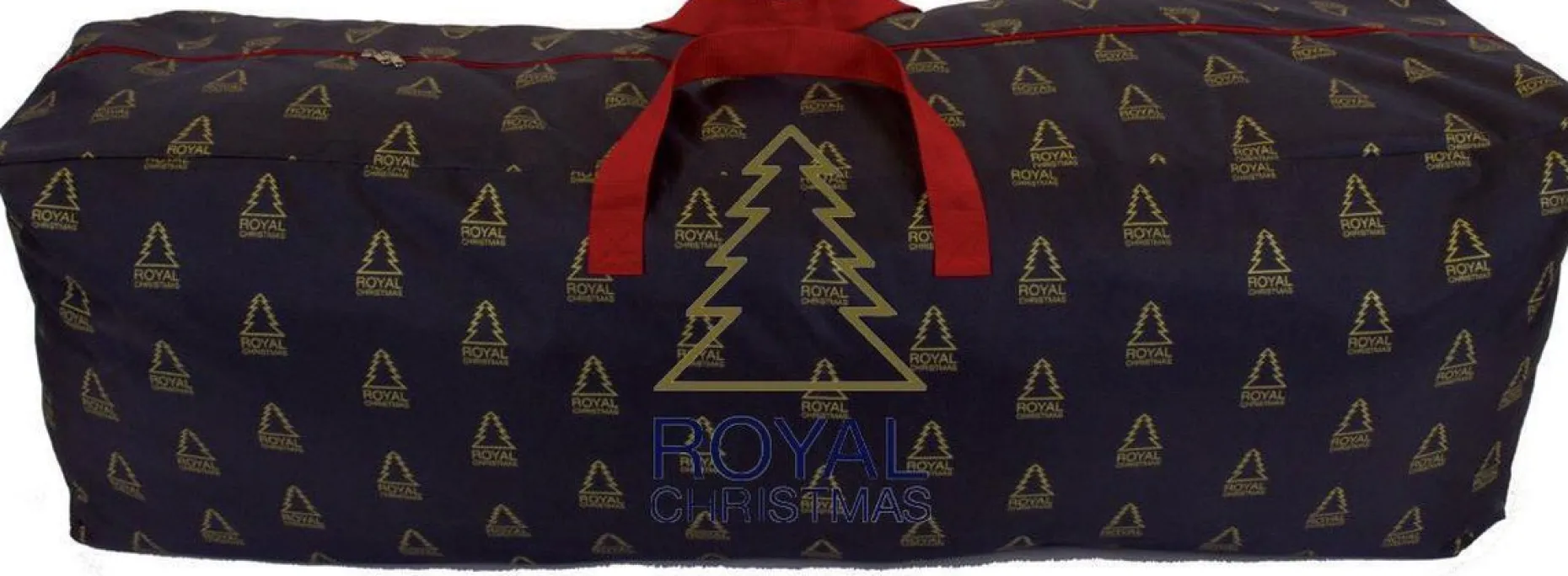 Royal Christmas Kerstspullen Opbergers^Kunstkerstboom Opbergtas Deluxe - Kleur Blauw - © - Lengte 120 Cm X Breedte 43 Cm - Met Handige Ritssluiting En Handvaten