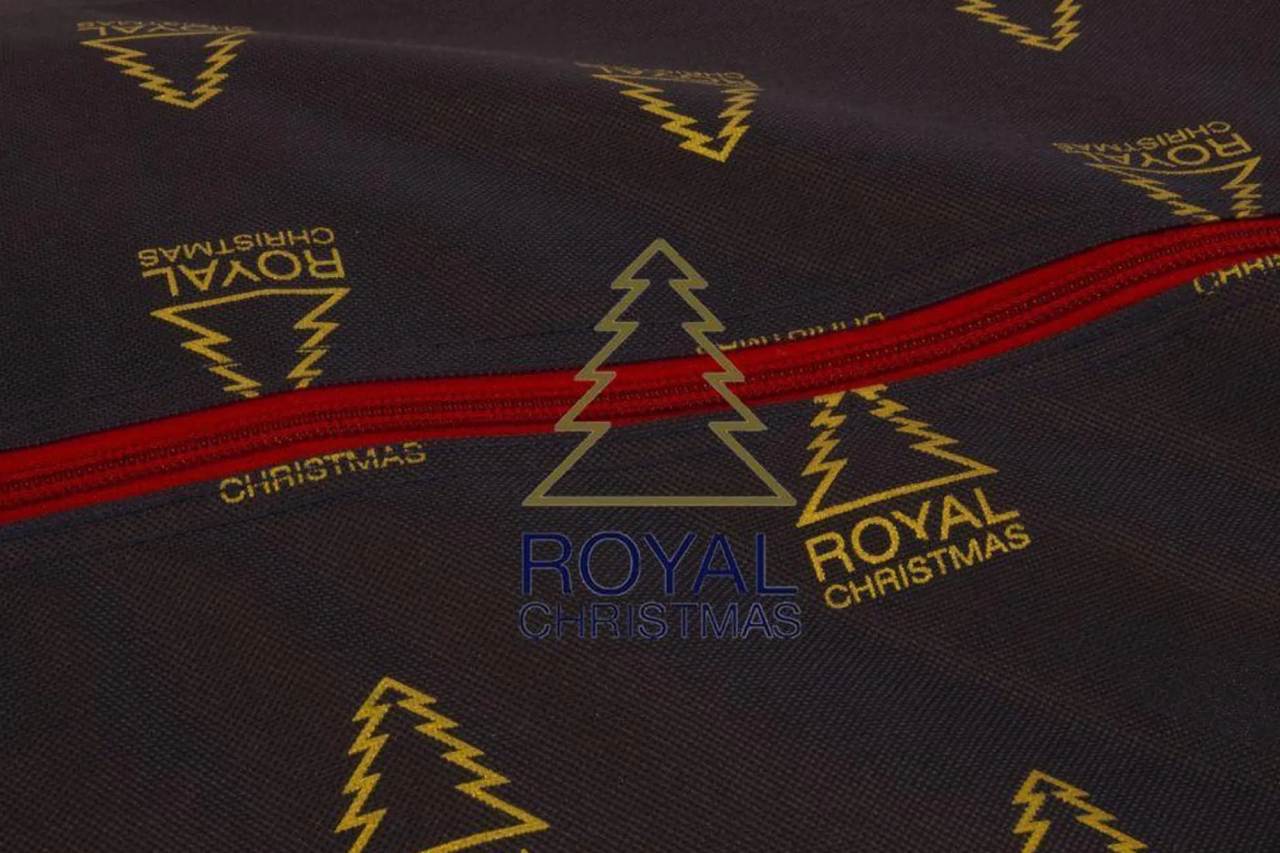 Royal Christmas Kerstspullen Opbergers^Kunstkerstboom Opbergtas Deluxe - Kleur Blauw - © - Lengte 120 Cm X Breedte 43 Cm - Met Handige Ritssluiting En Handvaten