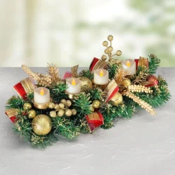 Merkloos Led Adventsbloemstuk Met Timer Fashion