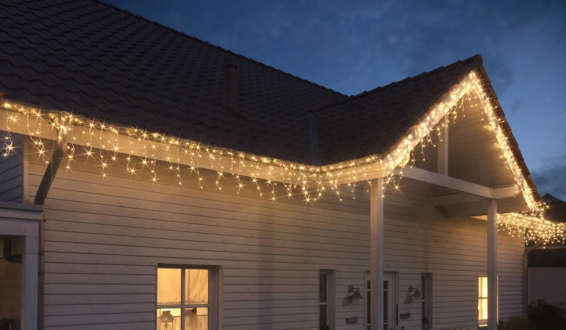 Nampook Lichtgordijnen^Led Ijspegel Kerstverlichting 480Led - 9,5 Meter - Voor Binnen & Buiten