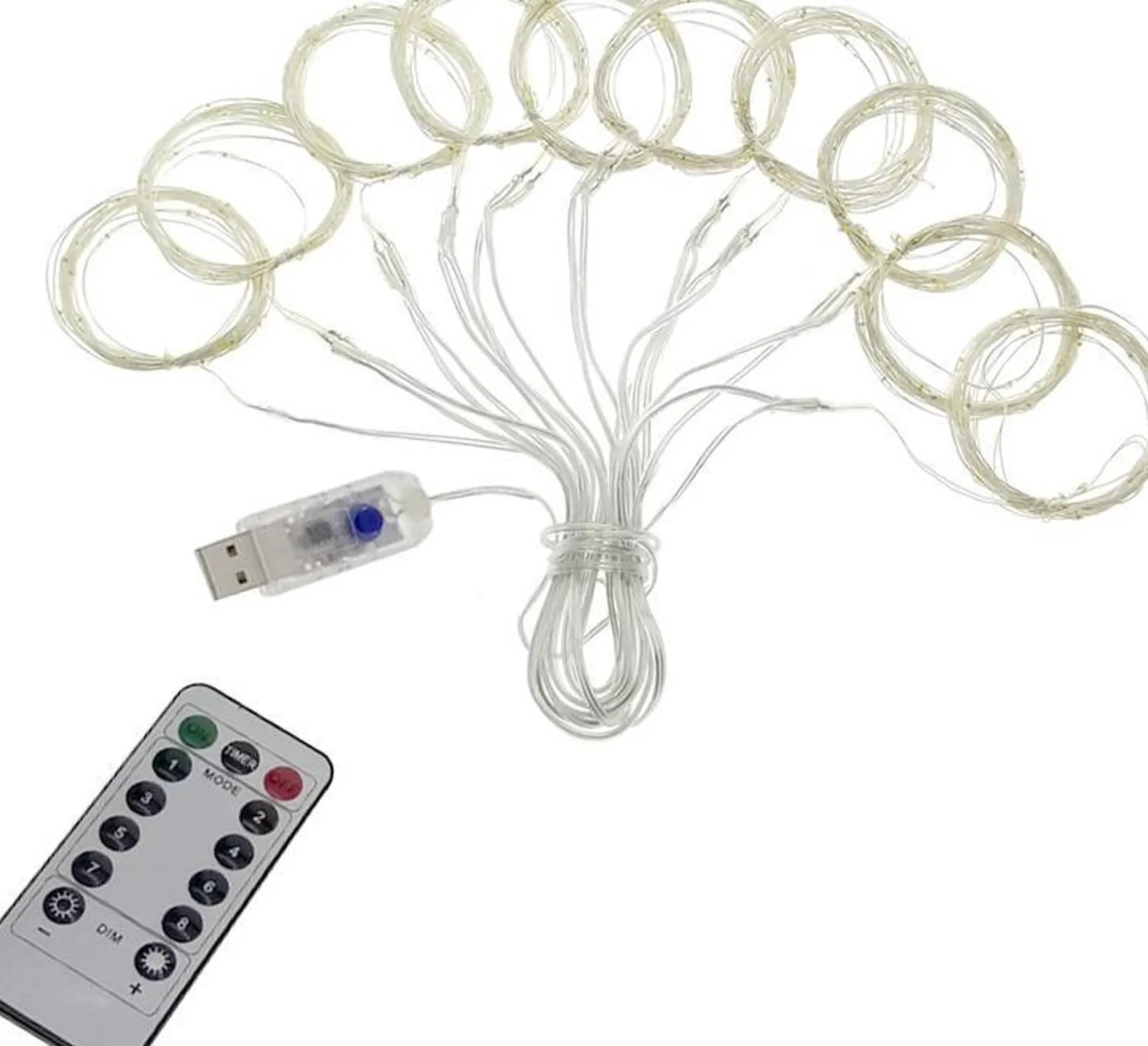 Merkloos Lichtgordijnen^Led Kerstverlichting Lichtgordijn - 3 Meter - Warm Wit - 300 Lichten
