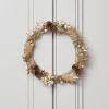 * Lights4Fun Gouden Krans Deurkrans 33 Cm Herfstdecoratie Kerstdecoratie Moderne Adventskrans Clearance