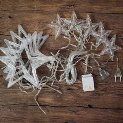Liviner® Lichtgordijnen^ Kerstverlichting Sterrengordijn - 2,5 M - Warmwit - Voor Binnen - Kerst Accessoires