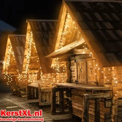 Luksus Lichtgordijnen^™ Led Gordijn - Ijspegel Verlichting | Dual Color 1440 Led Lampjes Extra Warm Wit + Koud Wit | Voor Binnen En Buiten | 30 + 10 Meter Snoer | 9 Lichtstanden & Timer Functie