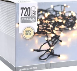 Merkloos Kerstboomverlichting^54 Meter Ledverlichting / Ledsnoer Met 720 Led's Warm/Wit | Voor Binnen En Buiten