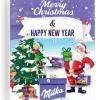 Milka Adventskalenders^ Adventskalender - Adventkalender 2023 - 24 Overheerlijke Chocolaatjes - 4 Verschillende Smaken Chocolade - Het Perfecte Kerstcadeau - "Fijne Feestdagen"