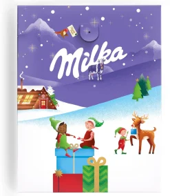 Milka Adventskalenders^ Adventskalender - Adventkalender 2023 - 24 Overheerlijke Chocolaatjes - 4 Verschillende Smaken Chocolade - Het Perfecte Kerstcadeau -