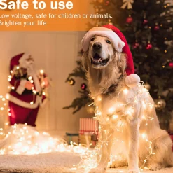 Merkloos Lichtgordijnen^15M 400 Led Gordijn Led Kerstverlichting Gordijn Kerstverlichting Gordijn Voor Binnen En Buiten -Timer- 400 Led Lampjes- Warm Wit