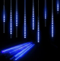 Monzana Lichtgordijnen^ Ijspegelverlichting 480 Led - 360Cm - Blauw