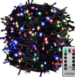 Monzana Kerstlichtsnoeren^ Lichtsnoer 200 Leds – Afstandsbediening Timer – Multicolor