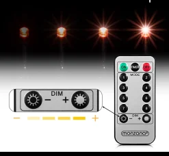 Monzana Kerstlichtsnoeren^ Lichtsnoer 200 Leds – Afstandsbediening Timer – Multicolor