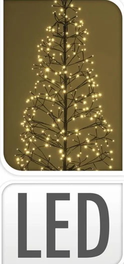 Nampook Verlichte Kerstfiguren^ Kerstboom Met 400 Led - 180Cm Lichtboom 400Led - 180Cm - Voor Binnen En Buiten - Warm Wit