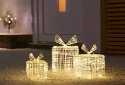 Nampook Verlichte Kerstfiguren^ Kerstverlichting Geschenkdoos - 30 Led - 15Cm Hoog