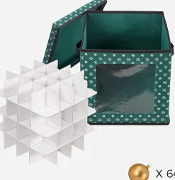 Nancyu0027s Kerstspullen Opbergers^Nancy's Buckley Kerst Opbergdozen - Opbergdoos - Opvouwbaar - 3 Stuks - Groen - 30,5 X 30,5 X 30,5 Cm