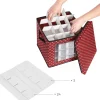 Unbranded Kerstspullen Opbergers^Opbergdozen Levi - Set Van 3 - Opvouwbare Dozen - Voor Kerstversiering - Elk 64 Kleine Vakken - Flexibele Verdelers - 30,5X30,5X30,5Cm - Rood