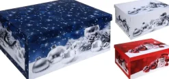 Merkloos Kerstspullen Opbergers^Pakket Van 3X Stuks E Kerstballen/Kerstversiering Opbergbox 49 Cm