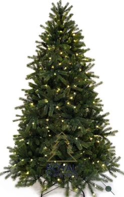 Royal Christmas Kunstkerstbomen^ - Kunstkerstboom - Ontario Premium 100% Pe Smart - 300 Led Lampjes - 180 Cm - 1066 Takken - Groen