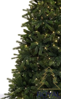 Royal Christmas Kunstkerstbomen^ - Kunstkerstboom - Ontario Premium 100% Pe Smart - 300 Led Lampjes - 180 Cm - 1066 Takken - Groen